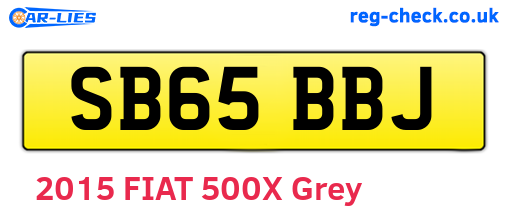SB65BBJ are the vehicle registration plates.
