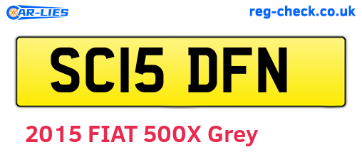 SC15DFN are the vehicle registration plates.