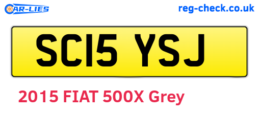 SC15YSJ are the vehicle registration plates.