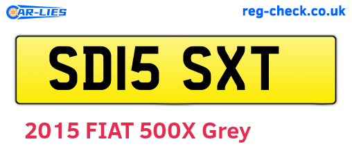 SD15SXT are the vehicle registration plates.