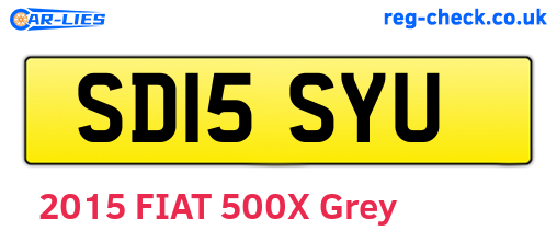 SD15SYU are the vehicle registration plates.