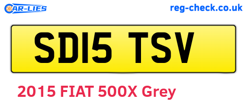 SD15TSV are the vehicle registration plates.