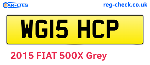 WG15HCP are the vehicle registration plates.