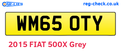 WM65OTY are the vehicle registration plates.