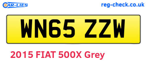 WN65ZZW are the vehicle registration plates.
