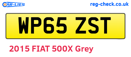 WP65ZST are the vehicle registration plates.