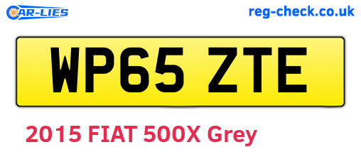 WP65ZTE are the vehicle registration plates.