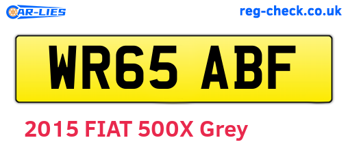 WR65ABF are the vehicle registration plates.