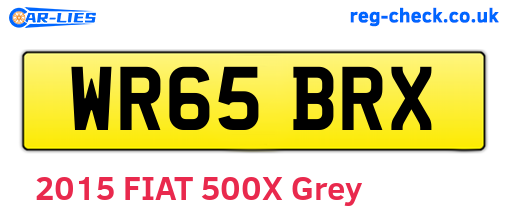 WR65BRX are the vehicle registration plates.