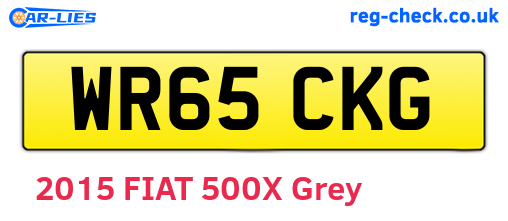 WR65CKG are the vehicle registration plates.