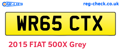 WR65CTX are the vehicle registration plates.
