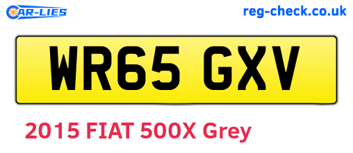 WR65GXV are the vehicle registration plates.