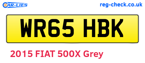 WR65HBK are the vehicle registration plates.