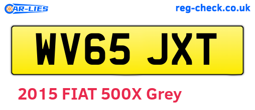 WV65JXT are the vehicle registration plates.