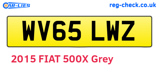 WV65LWZ are the vehicle registration plates.