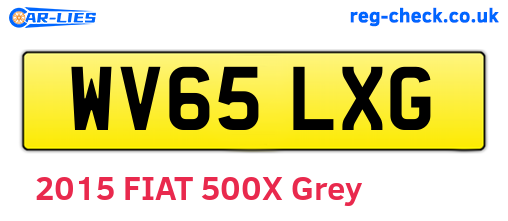 WV65LXG are the vehicle registration plates.