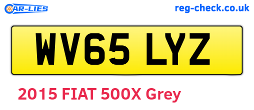WV65LYZ are the vehicle registration plates.