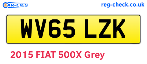 WV65LZK are the vehicle registration plates.