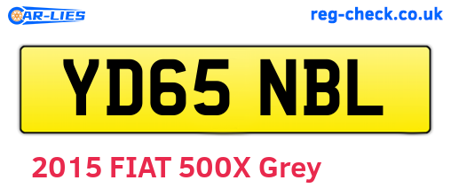 YD65NBL are the vehicle registration plates.