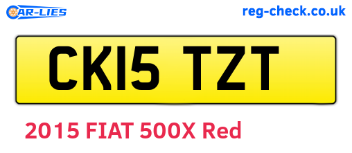 CK15TZT are the vehicle registration plates.