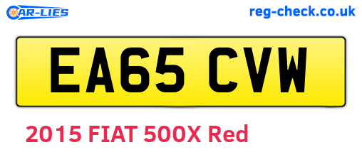 EA65CVW are the vehicle registration plates.