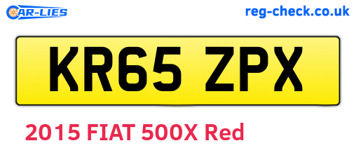 KR65ZPX are the vehicle registration plates.