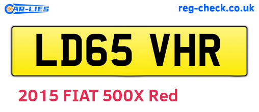 LD65VHR are the vehicle registration plates.