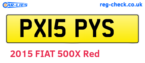 PX15PYS are the vehicle registration plates.