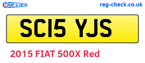 SC15YJS are the vehicle registration plates.