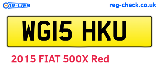 WG15HKU are the vehicle registration plates.