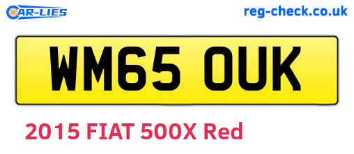 WM65OUK are the vehicle registration plates.