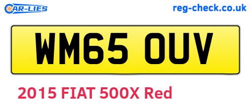 WM65OUV are the vehicle registration plates.
