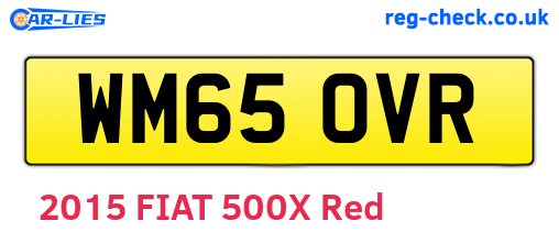 WM65OVR are the vehicle registration plates.