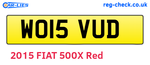 WO15VUD are the vehicle registration plates.
