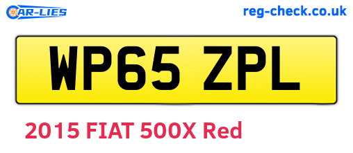 WP65ZPL are the vehicle registration plates.