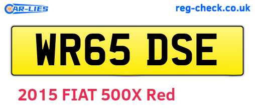 WR65DSE are the vehicle registration plates.