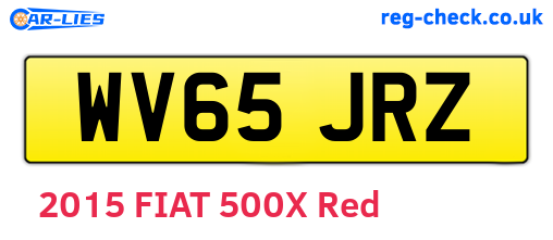 WV65JRZ are the vehicle registration plates.