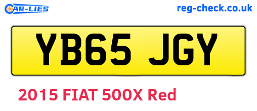 YB65JGY are the vehicle registration plates.