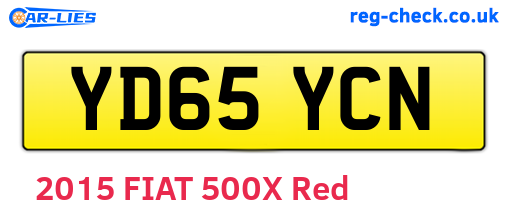 YD65YCN are the vehicle registration plates.