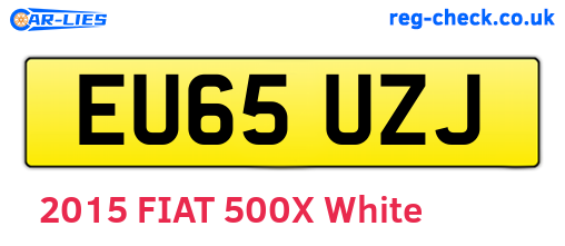 EU65UZJ are the vehicle registration plates.