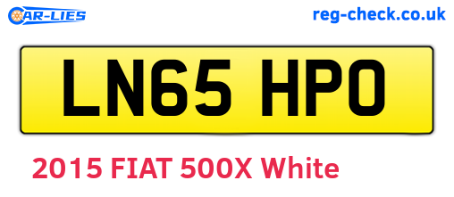 LN65HPO are the vehicle registration plates.