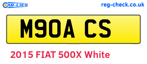 M90ACS are the vehicle registration plates.