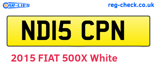 ND15CPN are the vehicle registration plates.