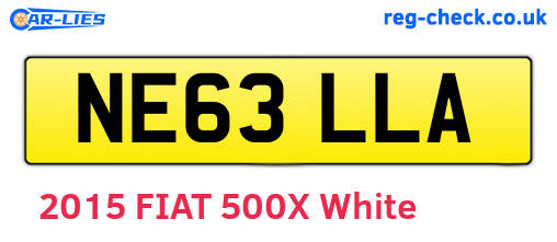 NE63LLA are the vehicle registration plates.