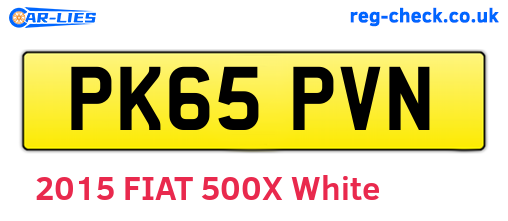 PK65PVN are the vehicle registration plates.
