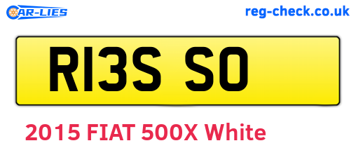 R13SSO are the vehicle registration plates.