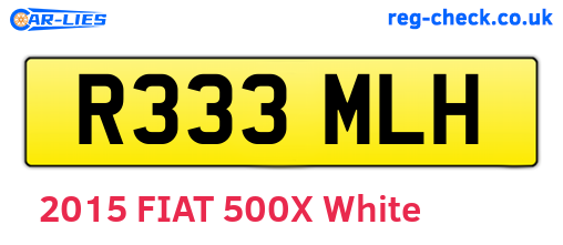 R333MLH are the vehicle registration plates.