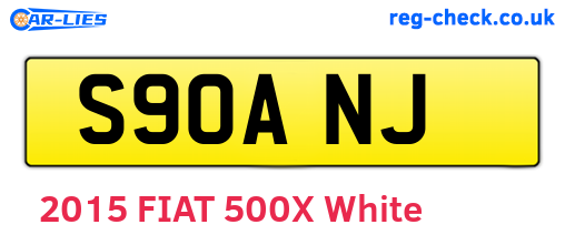 S90ANJ are the vehicle registration plates.
