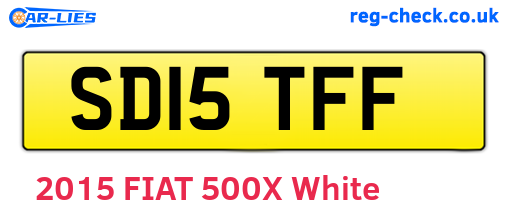 SD15TFF are the vehicle registration plates.