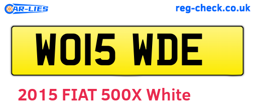WO15WDE are the vehicle registration plates.